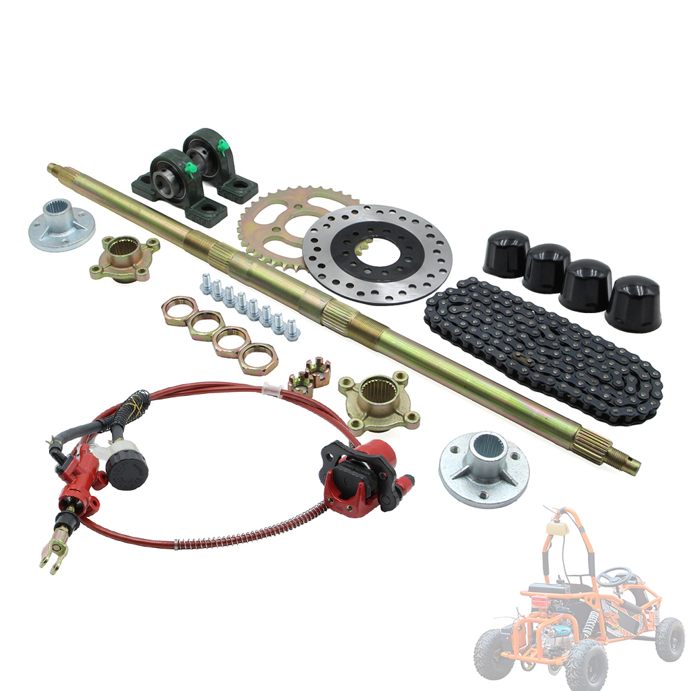 428 Chain - Go Kart 740mm Arka Aks Komple